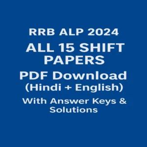 RRB ALP 2024 All 15 Shift Papers PDF Download (Hindi & English)