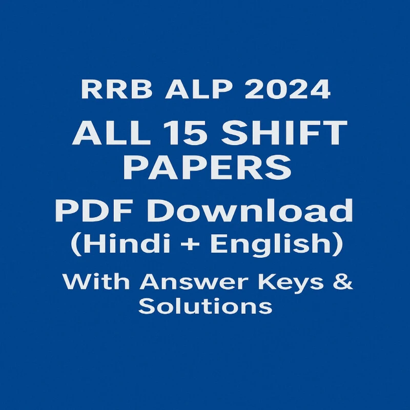 RRB ALP 2024 All 15 Shift Papers PDF Download (Hindi & English)